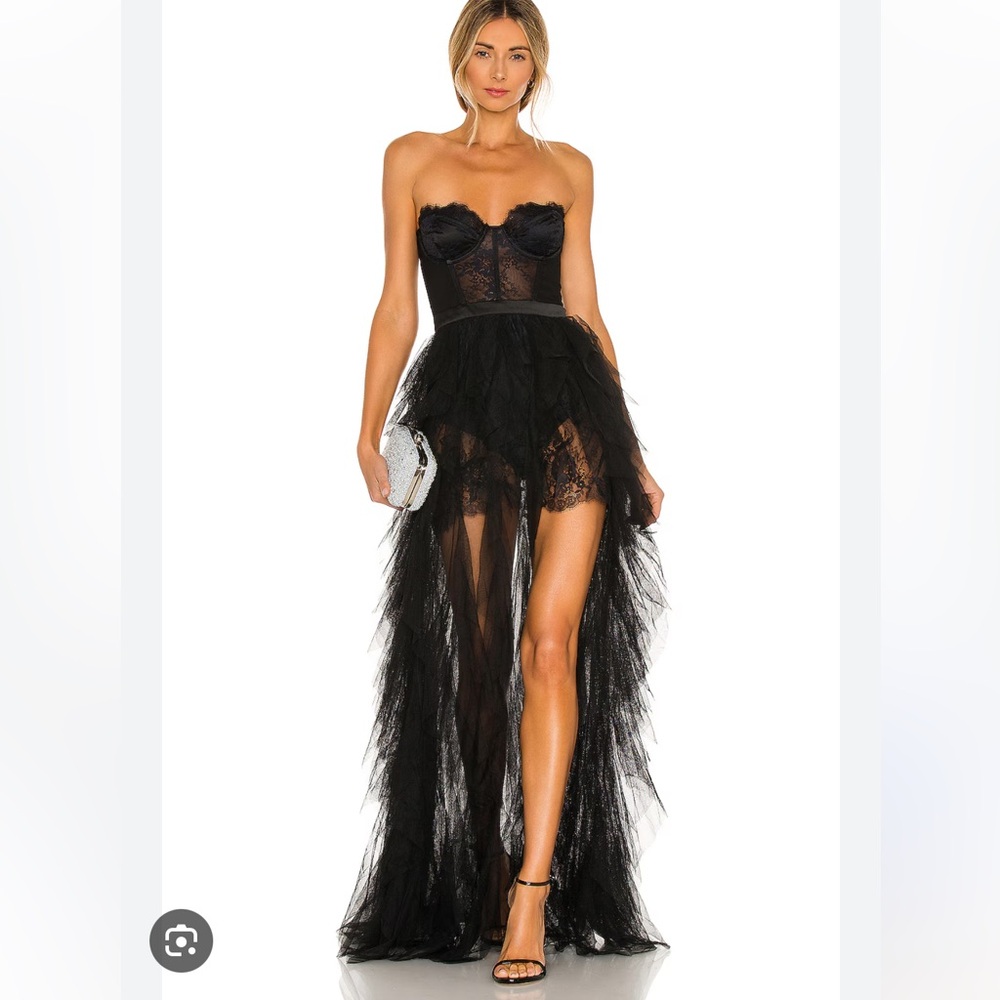 For love and lemons X REVOLVE Bustier Gown in Black